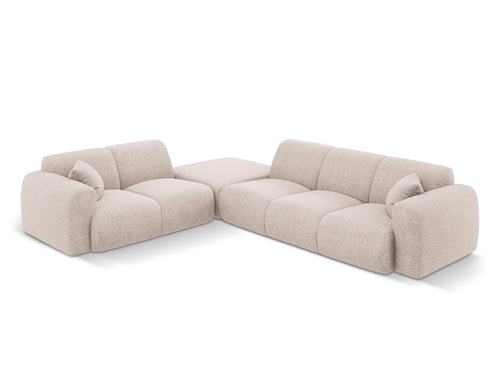 Cosmopolitan Design linker hoekbank Nolio 4-zits, chenille, beige - 250x315x72cm