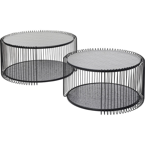 Kare Design Salontafel Wire Double Bubble zwart (2/Set) - vtwonen shop