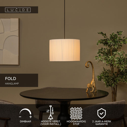 Lucide hanglamp FOLD - 1xE27 - Wit