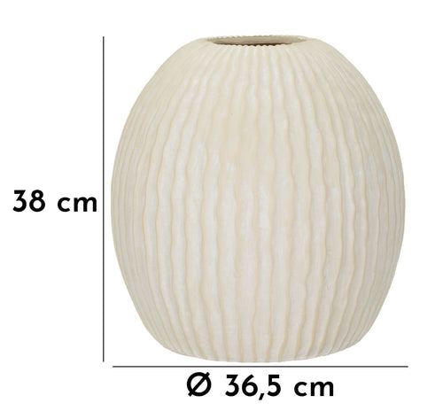 Mauro Ferretti vaas - Ø 36,5x38 cm - crème