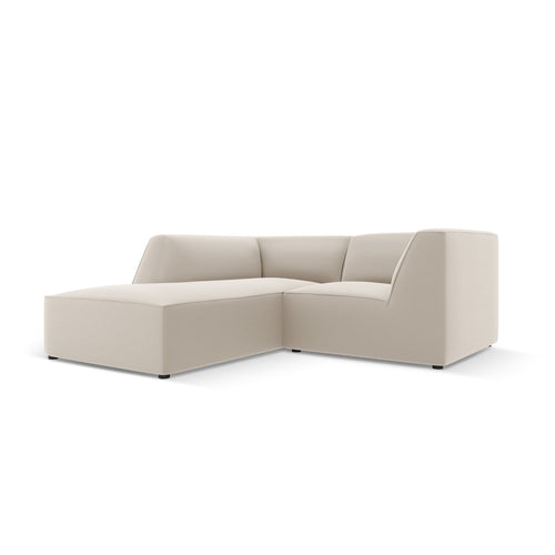 Cosmopolitan Design - Modulaire hoekbank links Siena 3-zits, imitatieleer duif - 180x186x69cm