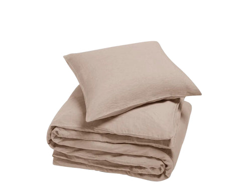 Yumeko dekbedovertrek gewassen linnen dusty rose 140x220 + 1/60x70 - vtwonen shop