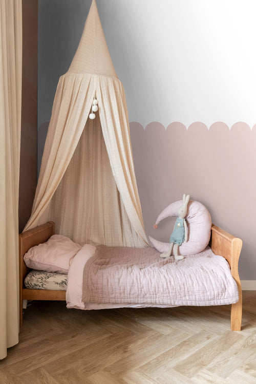 ESTAhome fotobehang lambrisering zacht roze - 100 x 279 cm - 159231