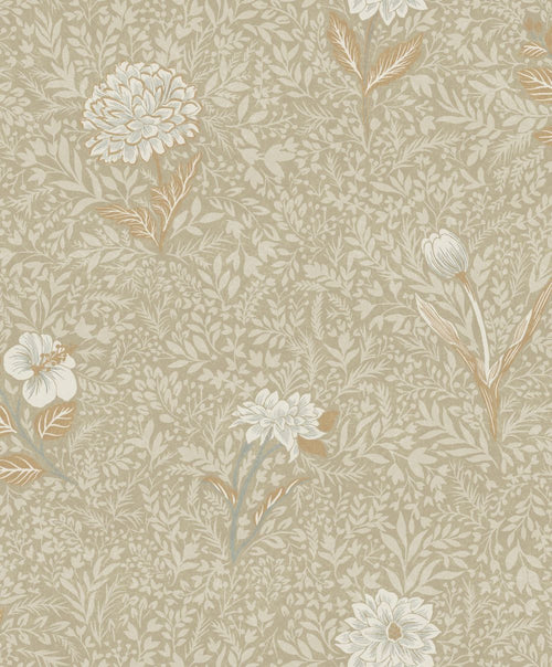 Masureel behang bloemen beige - 53 cm x 10.05 m - 632012 - vtwonen shop