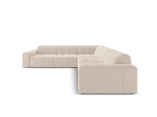 Cosmopolitan Design Symmetrische hoekbank CHICAGO 4-zits, chenille beige - 285x285x78cm