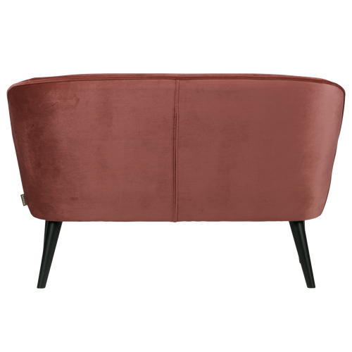 WOOOD bankje Sara - Velvet - Bordeauxrood - 73x110x72