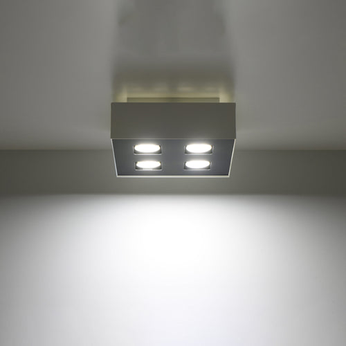 Sollux Lighting Plafondlamp MONO 4 wit - 24x24x11cm