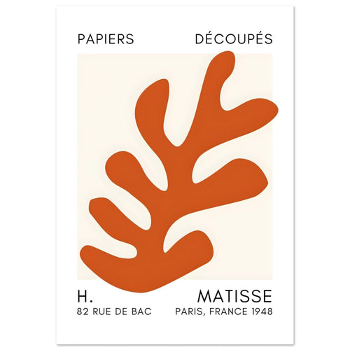 Artfulprints Poster Matisse – Ocean petals orange   - 70x100 cm - Oranje