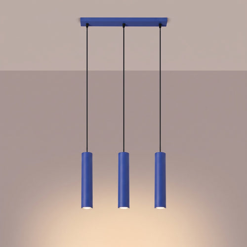 Sollux Lighting Hanglamp LAGOS 3L ultramarijn - 45x6x90cm