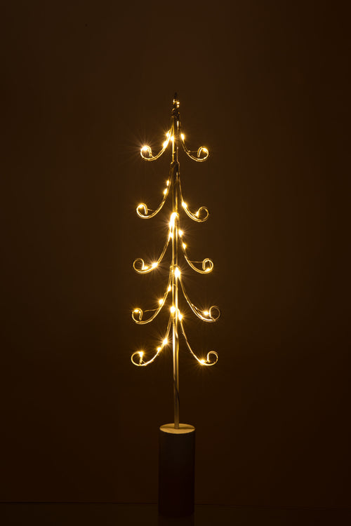 J-Line decoratie Boom Cilindervoet - ijzer - wit - large - LED