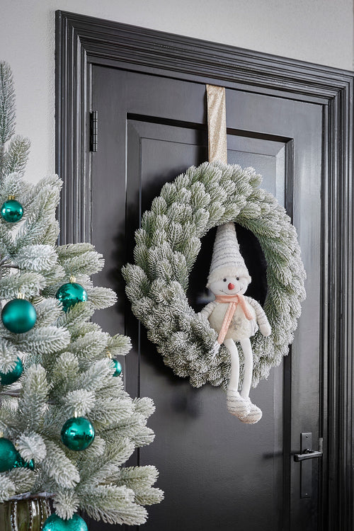 Black Box Trees Nigata Kerstkrans - Ø60 cm - Groen Frosted - vtwonen shop