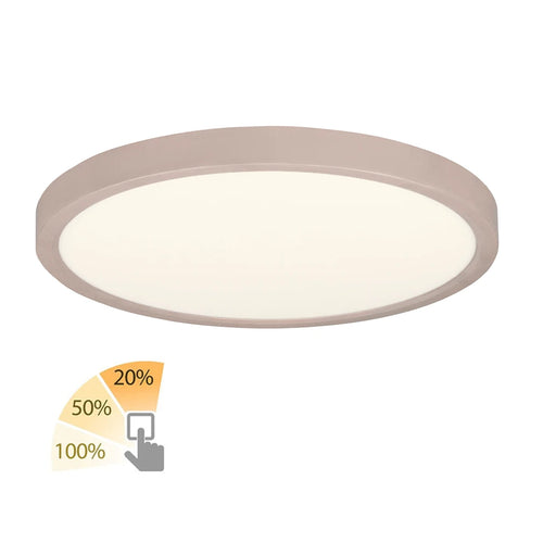 Highlight plafondlamp Piatto - 1 lichts - 44.5  x 2.5   cm - beige