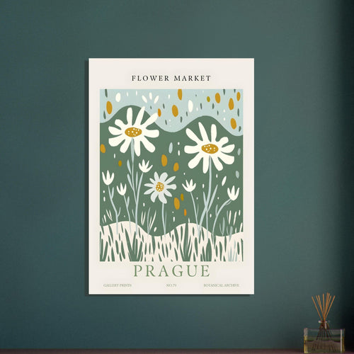 Artfulprints Poster Flower market - Prague II   - 30x40 cm - Meerkleurig