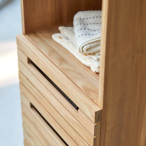 Tikamoon Massief teakhouten kolomkast - Naturel - vtwonen shop