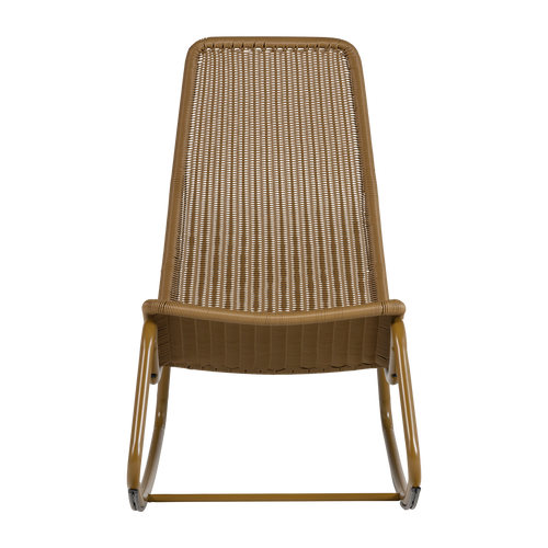 WOOOD schommelstoel tuin Tom - Kunststof - Honinggeel - 97x51x95