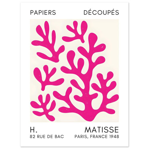 Artfulprints  Matisse – Coral shadows pink   poster 30x40 cm
