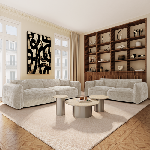 Premium Interiors - Bank LOMI - gewaafd fluweel mol 150cm