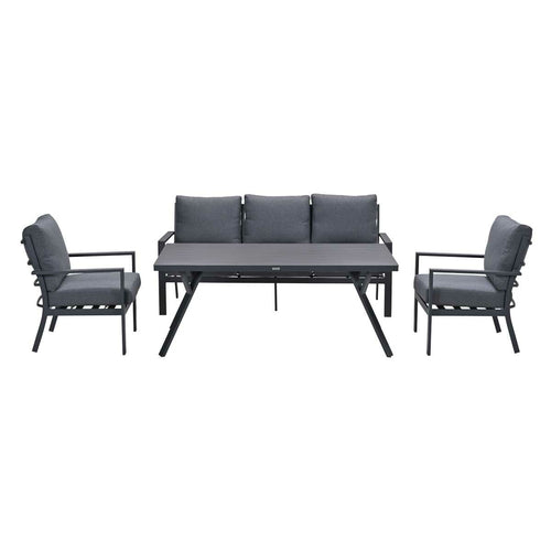 Garden Impressions lounge dining set Senja mystic grey 4-delig stoel-bank
