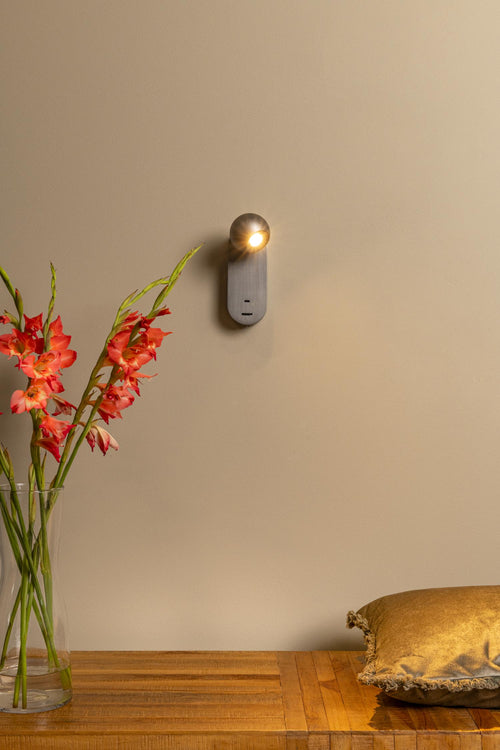 Lucide wandlamp MONTANA - Geïntegreerde LED - Grijs ijzer