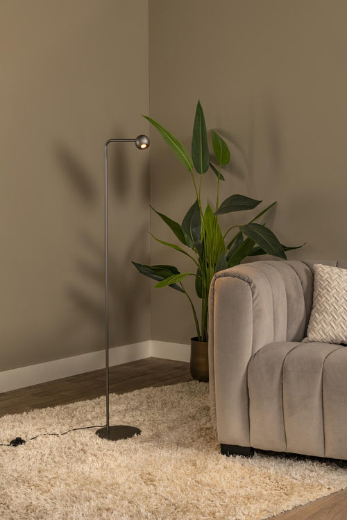 Lucide vloerlamp MONTANA - Geïntegreerde LED - Grijs ijzer
