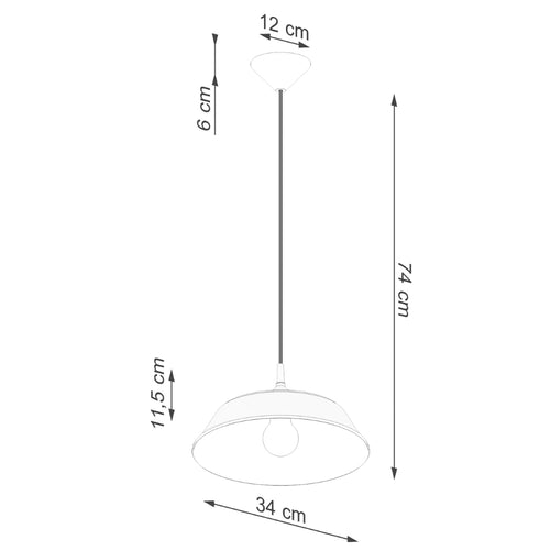 Sollux Lighting Hanglamp FRIKA wit - 34x34x74cm