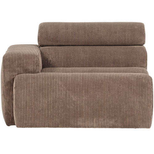WOOOD 1-zits element bank arm rechts Novi - Ribstof - Taupe - 86x109x113 - vtwonen shop