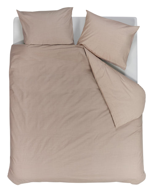 vtwonen Dekbedovertrek Cozy Slub - 200 x 220 cm - Zachtroze