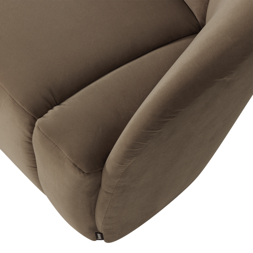 WOOOD 2-zits bankje rechts Mojo - Velvet - Taupe - 73x112x77