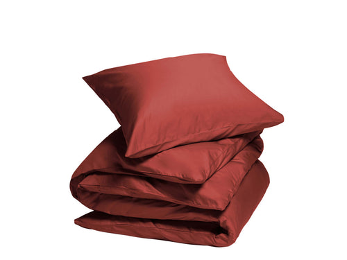 Yumeko dekbedovertrek katoen satijn radiant red 140x220 + 1/60x70 - vtwonen shop