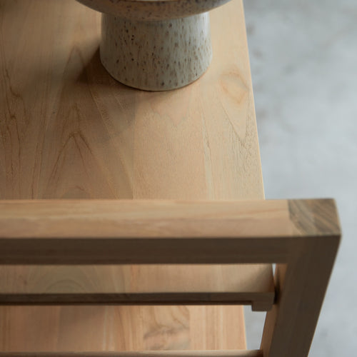 Tikamoon Lage boekenkast van massief teakhout - Naturel - vtwonen shop