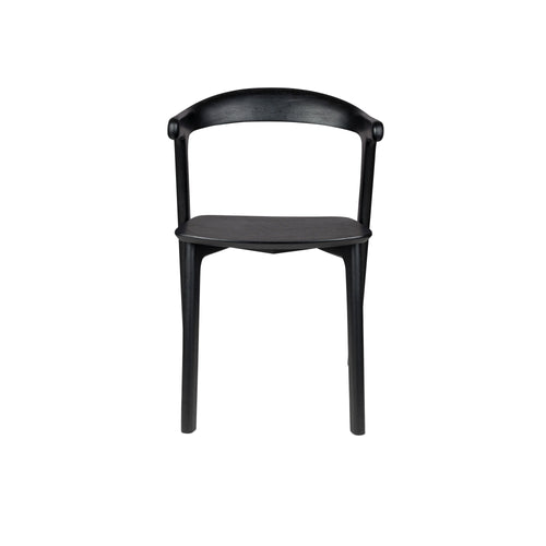 Zuiver Northwood Eetkamerstoelen Hout Zwart - Set van 2