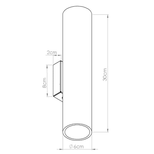 Sollux Lighting Wandlamp LINO - 6x8x30cm