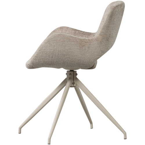 WOOOD eetkamerstoel Eliva - Structure Zand - Paars - Set van 2 - vtwonen shop