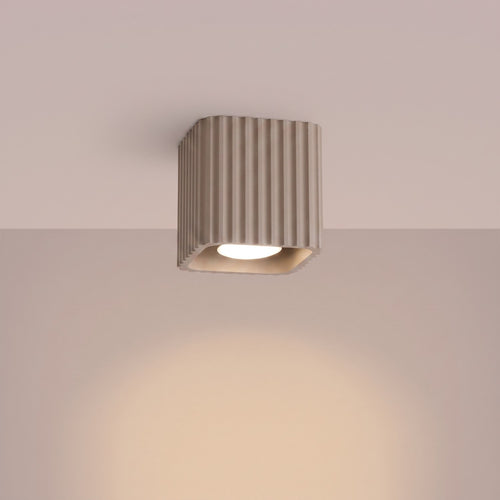 Sollux Lighting Plafondlamp RIFF 1 taupe GU10 - 10x10x10cm