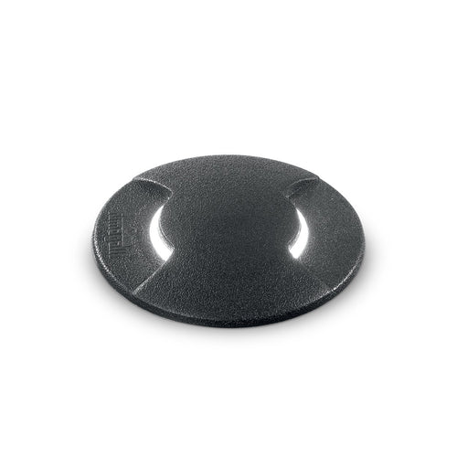 Ideal Lux WAY 16 cm ronde 2-richtings inbouwgrondlamp voor buiten, zwart, 1x GX53 IP67