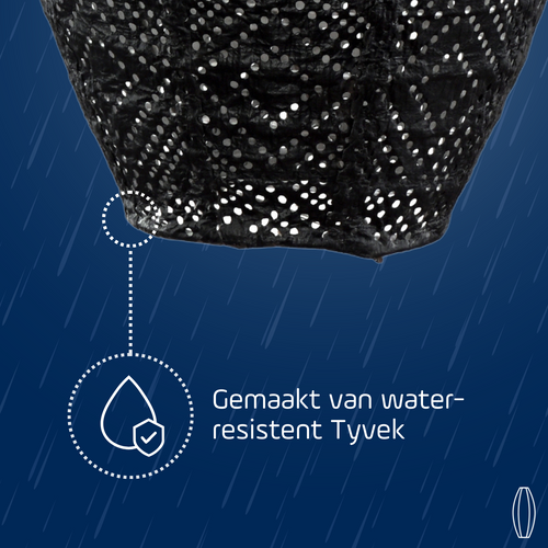 Lumiz solar lampion - mosaic long oval - 20 cm - donkergrijs - vtwonen shop