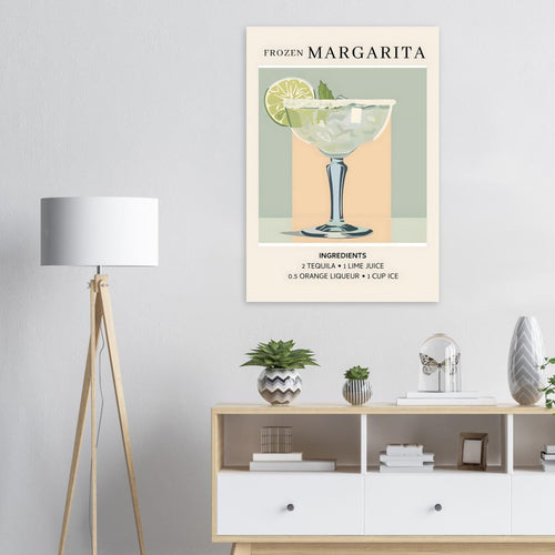 Artfulprints  Frozen Margarita cocktail I - Ingrediënten   poster 70x100 cm - vtwonen shop