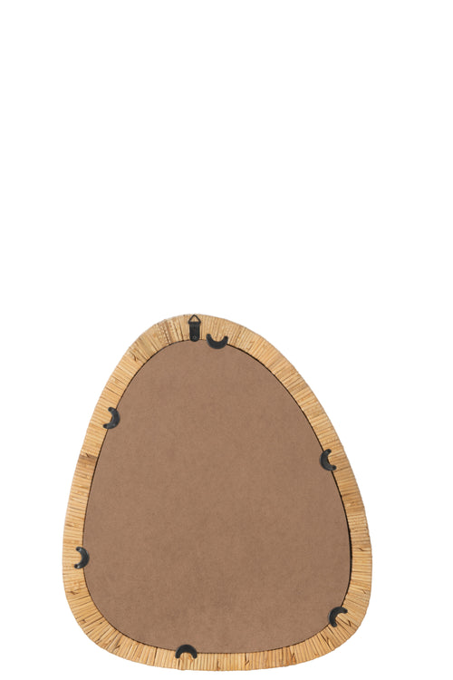 J-Line spiegel Paille - jute/glas - naturel - small - 54 x 46.5 cm