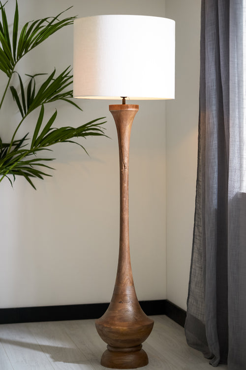 Light & Living vloerlamp NICOLO - Ø30x130cm - bruin