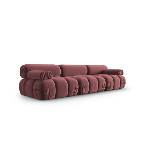 Cosmopolitan Design - Modulaire bank Cortina 3-zits, flueel roze - 94x282x70cm