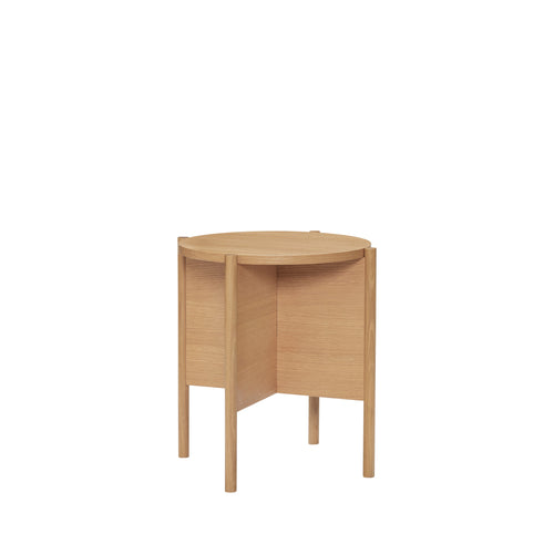 Hübsch bijzettafel Heritage - mdf/eikenfineer/eikenhout - ø45xh48cm
