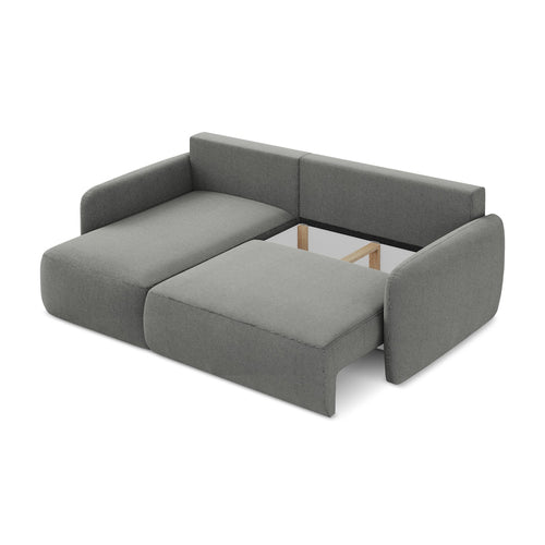 LaMiaSofa hoekbank links Corle - textuurstof - grijs - 207x148x86