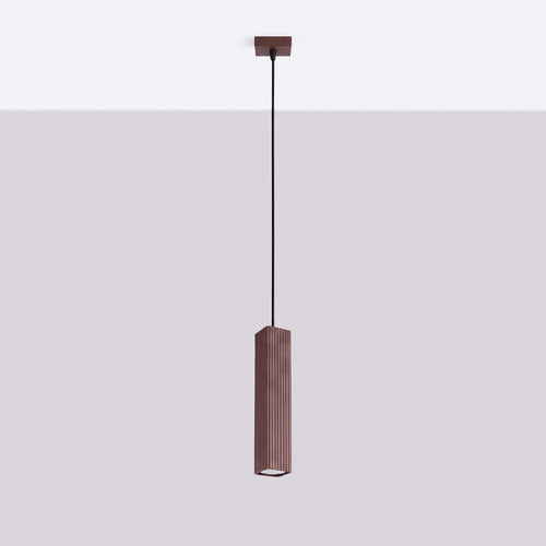 Sollux Lighting Hanglamp RAYO 1 bruin - 8x8x118cm