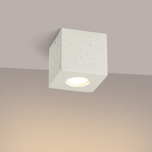 Sollux Lighting Plafondlamp QUAD beton beige - 10x10x10cm