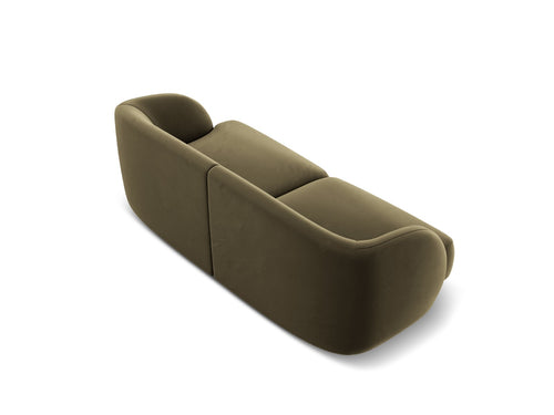 Micadoni Bank Miley 2-zits, flueel, groente - 90x180x70cm