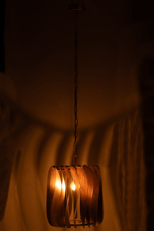 J-Line hanglamp Tina - ijzer - zwart - goud