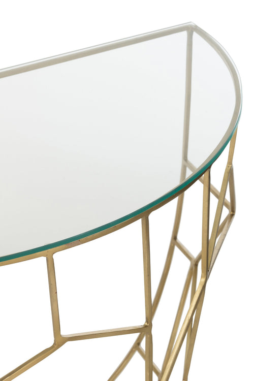 J-Line console Moza - metaal/glas - goud
