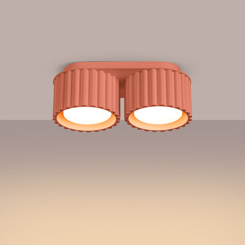 Sollux Lighting Plafondlamp AURA 2 perzik Gx53 - 21x10x12cm