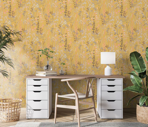 Erismann behang veldbloemen geel - 53 cm x 10.05 m - 661408 - vtwonen shop