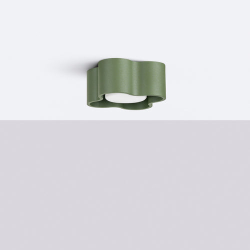 Sollux Lighting Plafondlamp OVIO 1 olijfgroen Gx53 - 12x12x6cm